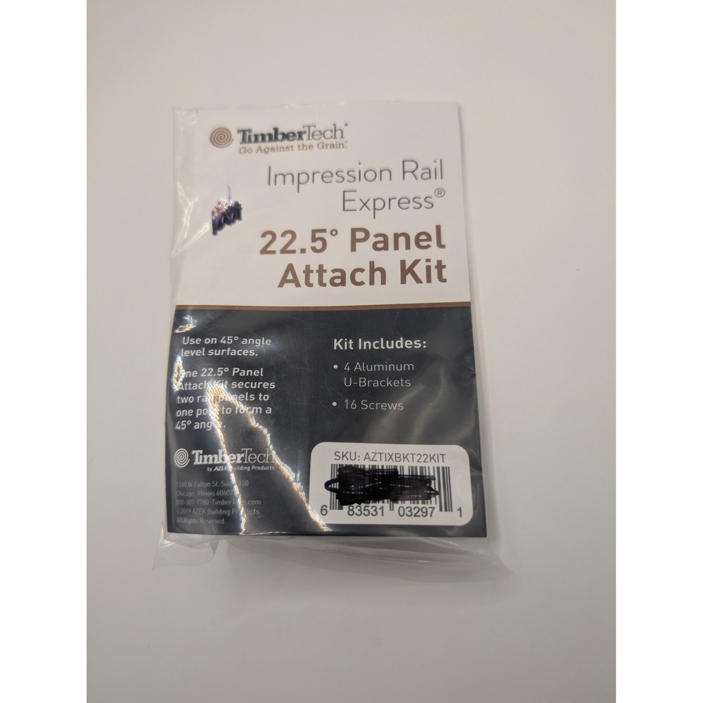 TimberTech Impression Rail Express 22.5 Panel Attach Kit AZTIXBKT22KIT Black
